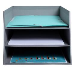 Letter tray w.3 levels Teksto purple