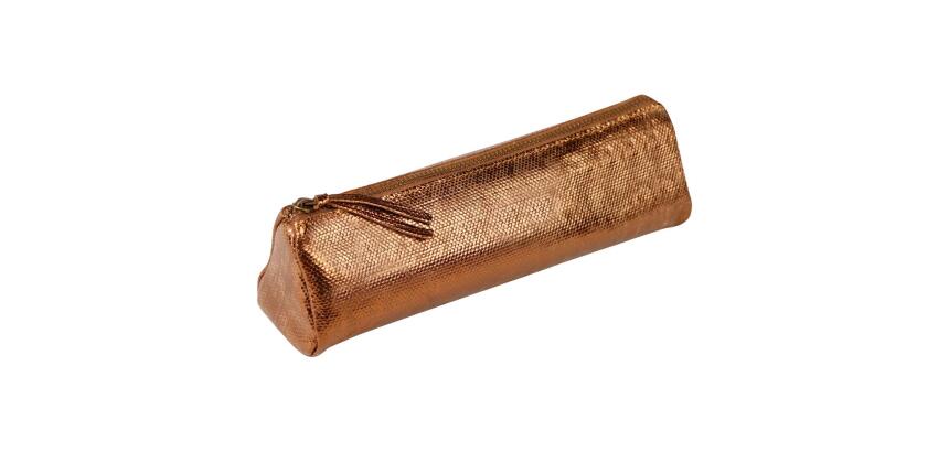 KLEO-PATHRA CUIR Trousse triangulaire 6x22x6 cm Bronze