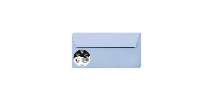 Enveloppe Pollen Clairefontaine 120 g/m² sans fenêtre avec bande de protection couleur - Paquet de 20