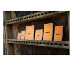 Bloc agrafé Rhodia Le Carré N°210 21x21 cm 80 feuillets petits carreaux 5x5 80g - Orange