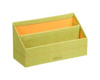 Rhodiarama porte-courrier simili cuir italien 25x10x14 cm - Anis