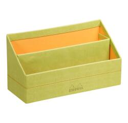 Rhodiarama porte-courrier simili cuir italien 25x10x14 cm - Anis