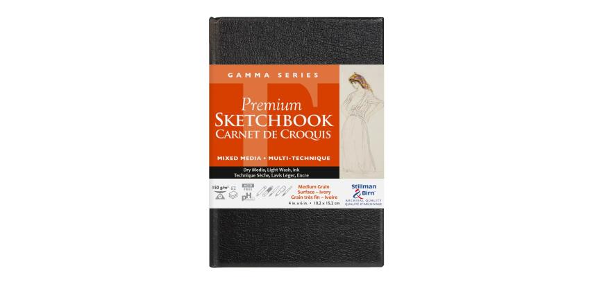 Gamma Series carnet rembordé rigide 62F 10,2x15,2cm 150g - Ivoire