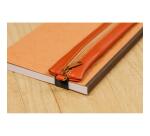 Trousse plate en cuir à élastique Age Bag 20x4,5 cm - Tabac