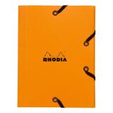 Rhodia chemise à élastiques 3 rabats 12x16 cm - Orange