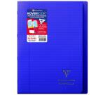 Cahier piqué Koverbook A4 96 pages ligné + marge couverture polypropylène transparent - Assortis