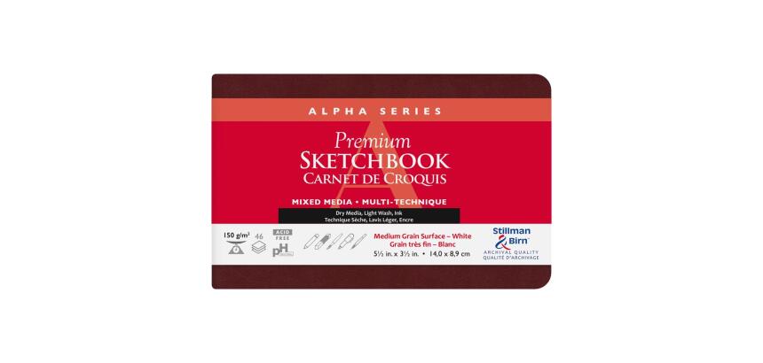 Alpha Series carnet souple 46F 14x8,9cm 150g - Blanc