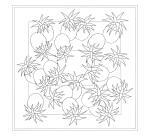 Carré 100% soie - 90x90cm Ananas - Blanc