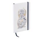 Adolie, Carnet brochure souple A5 14,8x21 cm, 128 pages, ligné, marquepage, fermeture à élastique, ass.