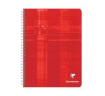 Cahier reliure intégrale 17x22 cm 100 pages quadrillé 4x4 marge - Assortis