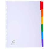 Intercalaires carte blanche 160g - 6 positions - A4+ - Blanc