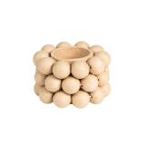 Bougeoir rond 8x8x5 cm - Kraft