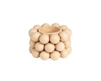 Bougeoir rond 8x8x5 cm - Kraft