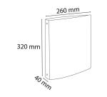 Festes Ringbuch A4 aus Karton mit 4 Ringen 30mm, 1 Design, Eterneco - Braun geometrische Motive