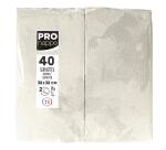 Pack of 40 Micro-Embossed 1/8 Wadded Napkings, 38x38cm.