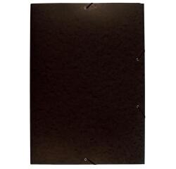 3-flap folder with elastic straps 600gsm hard glazed mottled pressboard - A2 size