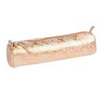 CÉLESTE CUIR Trousse ronde Ø5,5x22 cm Lazer Or
