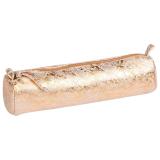 CÉLESTE CUIR Trousse ronde Ø5,5x22 cm Lazer Or