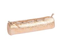 CÉLESTE CUIR Trousse ronde Ø5,5x22 cm Lazer Or