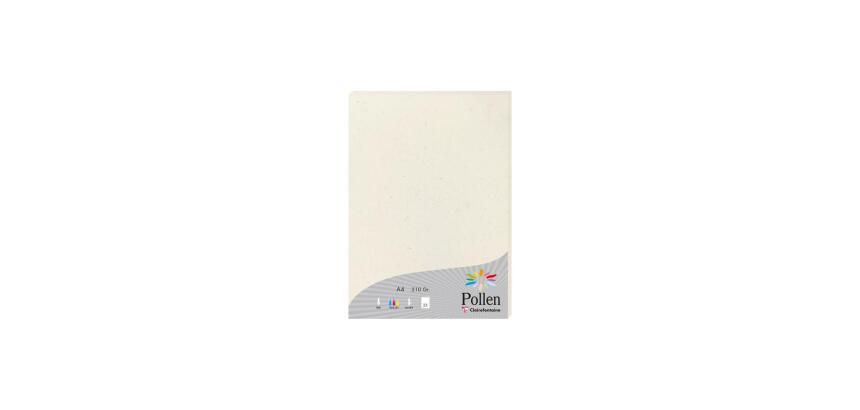 NATURA 100% RECYCLÉ, Etui de 25 feuilles Pollen 210x297mm 210g/m2 - Natura