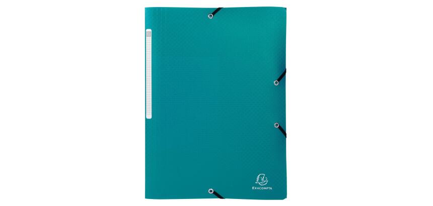 Chemise à élastiques 3 rabats PP OPAK - A4 - Vert foncé