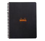 Meeting book Rhodia Classic reliure intégrale 16x21 cm 160 pages imprimées détachables 90g - Noir