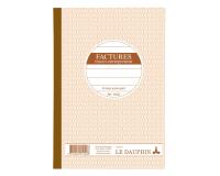 Le Dauphin Micro Entrepreneur Invoices Book 50 Duplicates, 210x148 - Oat