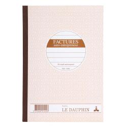 Le Dauphin Micro Entrepreneur Invoices Book 50 Duplicates, 210x148 - Oat