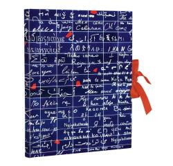 Le Mur des Je t'aime, Carnet rembordé rigide A6 10,5x14,8 cm, 144 pages, uni, fermeture avec ruban