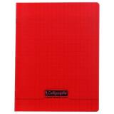 Cahier piqué 8000 POLYPRO 17x22 cm 192 pages grands carreaux 90 g - Rouge