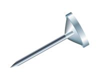 Blisterbox mit 100 Stück Flachkopfnadeln, Ø5mm, Spitze 8mm