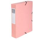 Boite de classement Exabox Dos 60mm carte lustrée Aquarel - A4 - Couleurs assorties