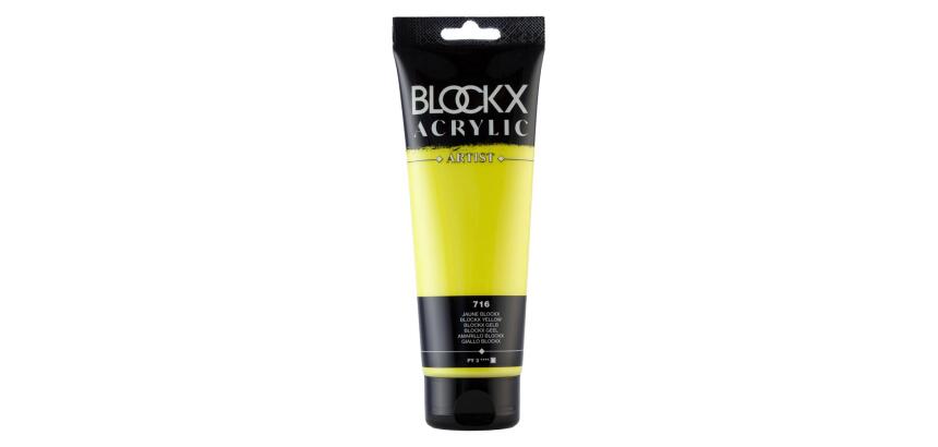 Peinture acrylique fine tube 250ml - Jaune blockx