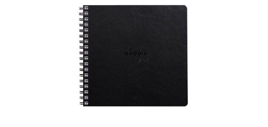 Rhodia Touch Mixed Media Book, papier Paint'On extra-blanc 250g - 21x21 cm, 64 pages - Noir