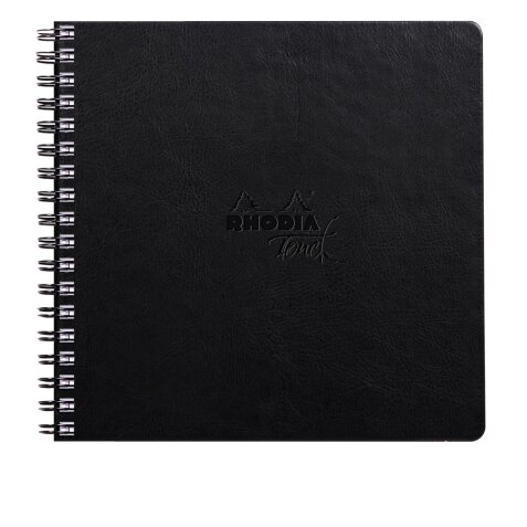 Rhodia Touch Mixed Media Book, papier Paint'On extra-blanc 250g - 21x21 cm, 64 pages - Noir