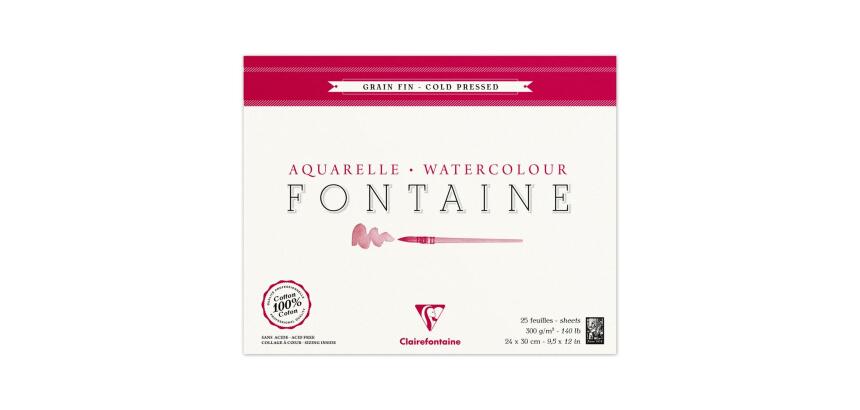 Fontaine bloc collé 4 côtés 25F 24x30cm 300g grain fin