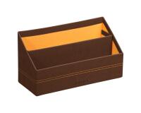 Rhodiarama porte-courrier simili cuir italien 25x10x14 cm - Bronze
