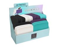 Présentoir 16 pochettes silicone Titane - Couleurs assorties