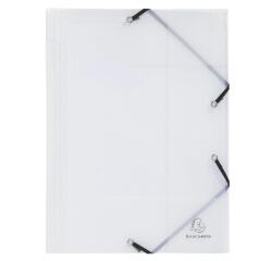 Exacompta Crystal PP Elasticated 3 Flap Folders, A4, Assorted, Pack of 5 - Assorted colours