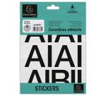 Pack of adhesive letters A-Z Black 50 mm - Black
