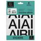 Pack of adhesive letters A-Z Black 50 mm - Black