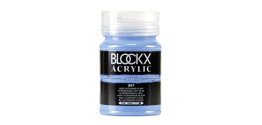 Peinture acrylique fine pot 500ml - Bleu d'outremer clair