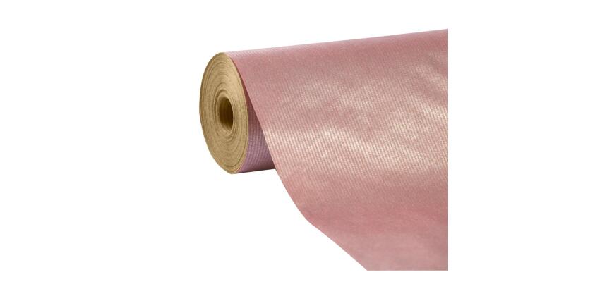 Unicolor, kraft brun 60g, rl 50x0,70m Rose - Rose