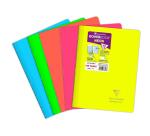 Cahier reliure intégrale enveloppante Koverbook Neon A4 160 pages ligné couverture polypropylène opaque - Assortis
