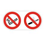 Non-slip adhesive PVC panel No smoking and vaping 10 cm - Red