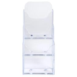 Exacompta Counter Display Literature Holder (DL) W.3 Pockets - Crystal