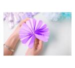 PAPIER DE SOIE, Set de 3 pompons à suspendre Ø30x1 et Ø40x2 - Mauve