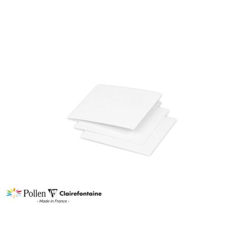 Paquet de 25 cartes pliées Pollen 110x110mm 210g/m2