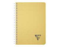Carnet reliure intégrale Linicolor ESSENCE A5 180 pages petits carreaux couverture plastique polypropyène rainuré - Jaune paille