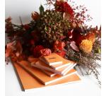 Bloc agrafé N°10 5,2x7,5 cm 80 feuilles petits carreaux 5/5 80 g. - Orange